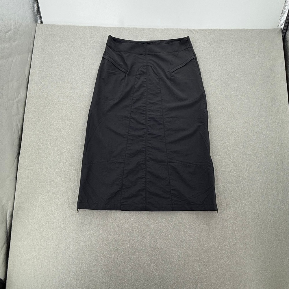 Royal Robbins Black Travel Midi Skirt Women Size 10